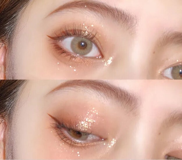 4 Colors Caramel Brown Eye Shadow Palette Pearly Matte