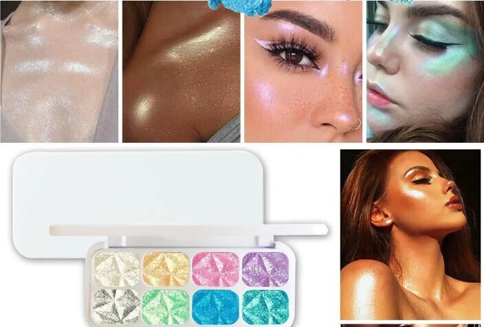 Highlight Eight Color Sparkling Palette Glow Makeup