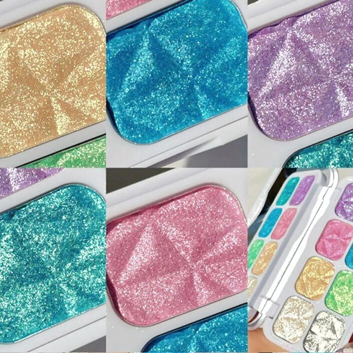 Highlight Eight Color Sparkling Palette Glow Makeup