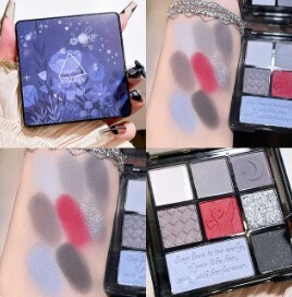 Punk Smoky Black Glitter 9 Color Eye Shadow Palette