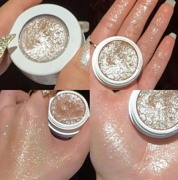 Pearlescent Glitter Monochrome Highlighter Diamond Eyeshadow Palette