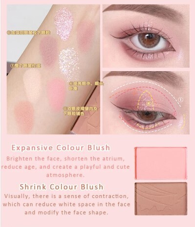 Highlighter Contour Glimmer Eyeshadow Palette