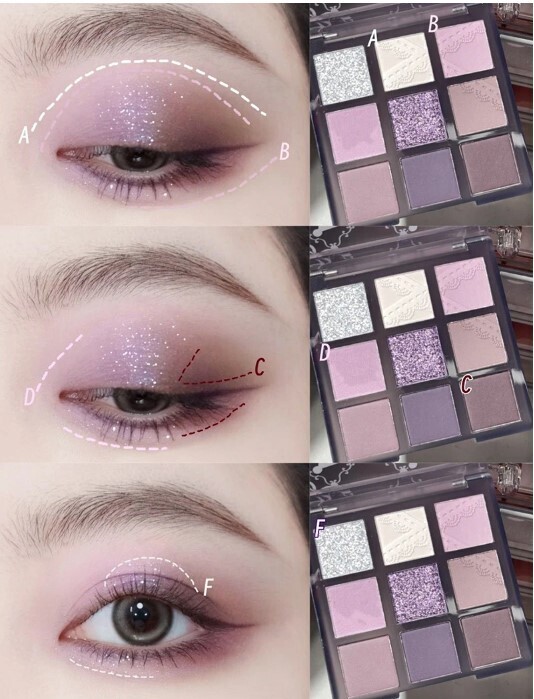 Punk Smokey Purple Lace Shimmer Eyeshadow Palette