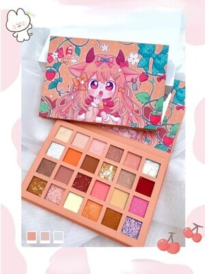Kawaii Strawberry Glitter Matte Eyeshadow Palette Waterproof