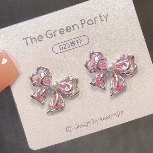 Cute Galaxy Y2k Star Bowknot Heart Earrings