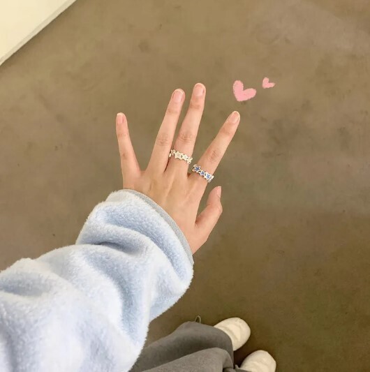 Aesthetic Adjustable Kawaii Colorful Enamel Star Rings