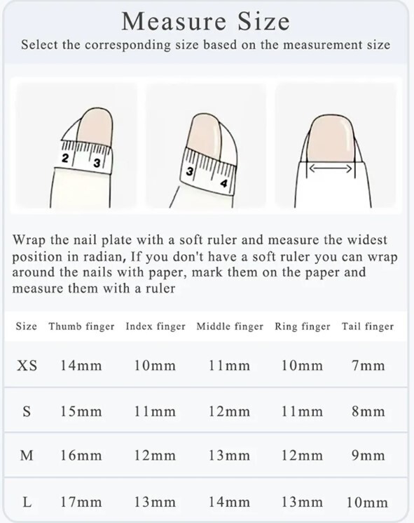 10Pcs Blue Bow and Flowers Handmade Press On Nails