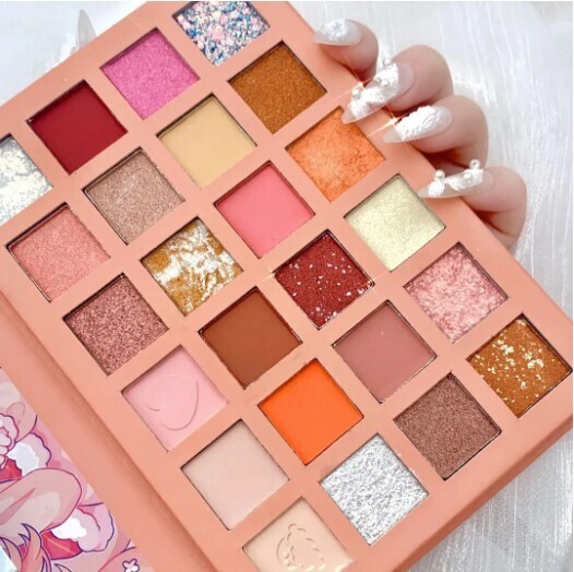 Kawaii Strawberry Glitter Matte Eyeshadow Palette Waterproof