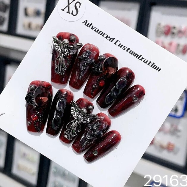 Goth Handmade Y2k Press on Nails