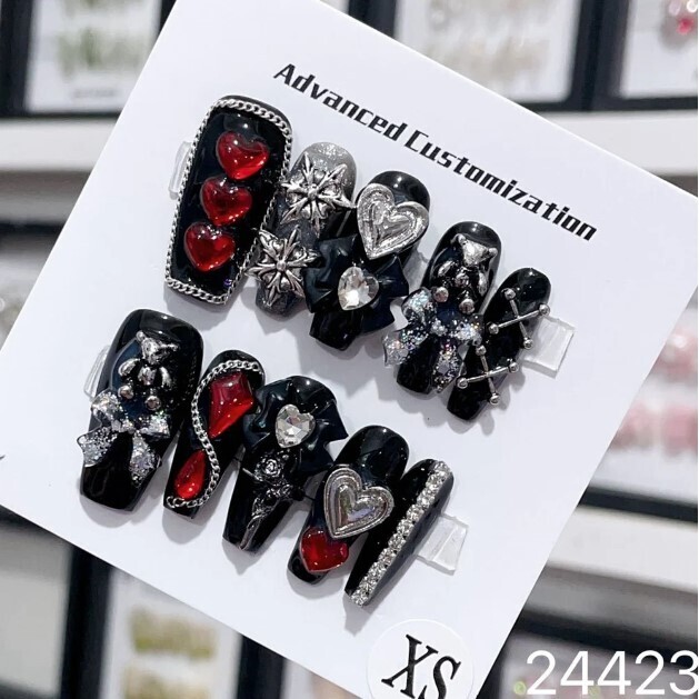 Goth Handmade Y2k Press on Nails