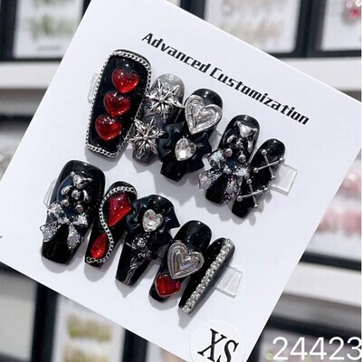 Goth Handmade Y2k Press on Nails