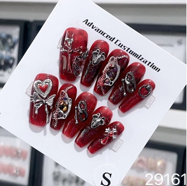 Goth Handmade Y2k Press on Nails
