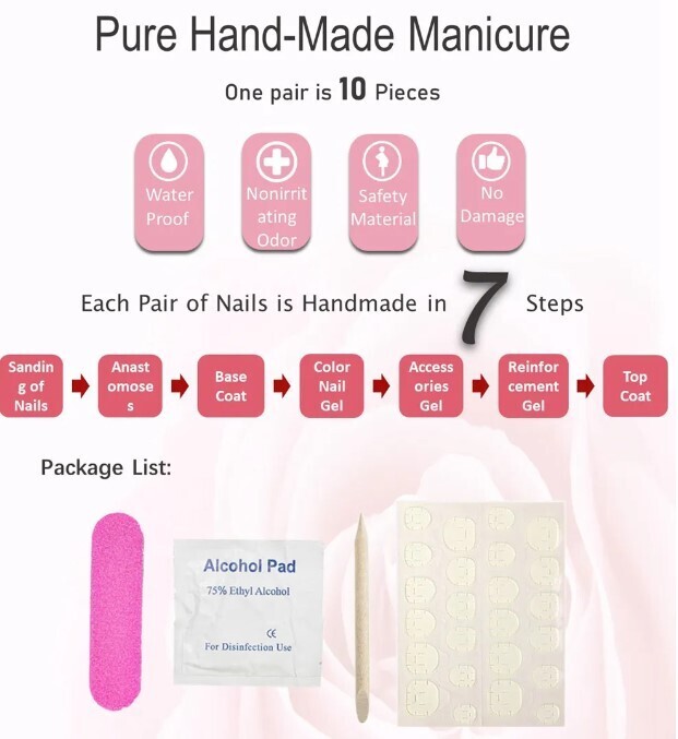 Stylish French Luxury Handmade Y2k Press on Nails