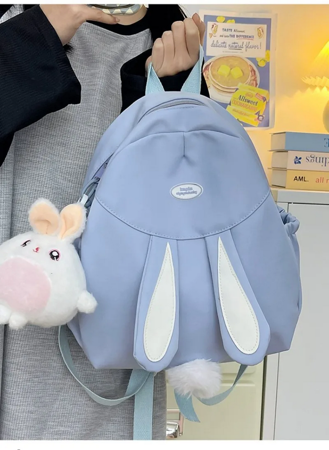 Kawaii Canvas Rabbit Ear School Bags