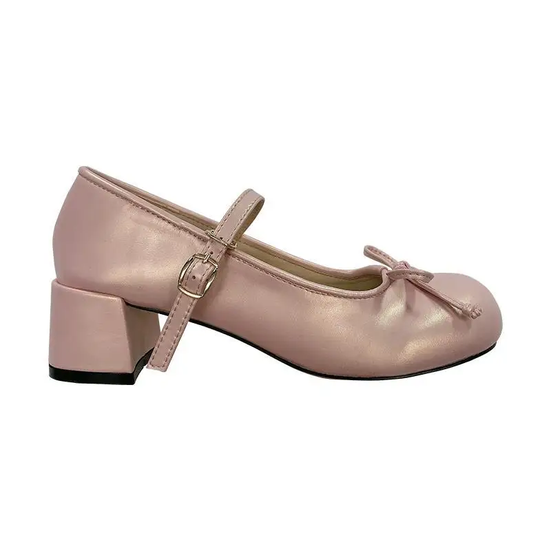 Lolita Round Toe Bowtie Japanese Ballet Shoes