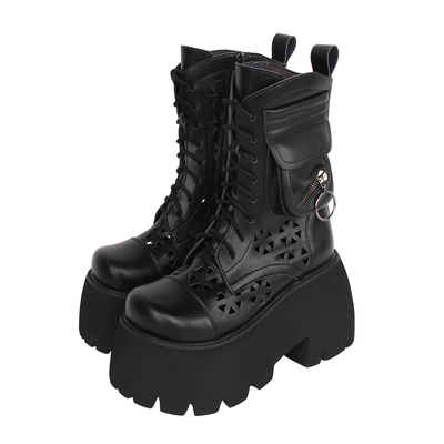 Gothic Motorcycle Leather Punk Boots