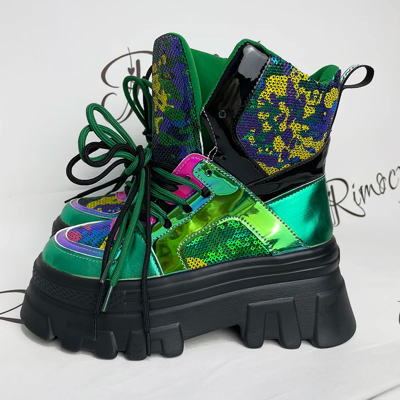 Gothic Chunky Platform Ankle Boots
