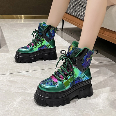 Gothic Chunky Platform Ankle Boots