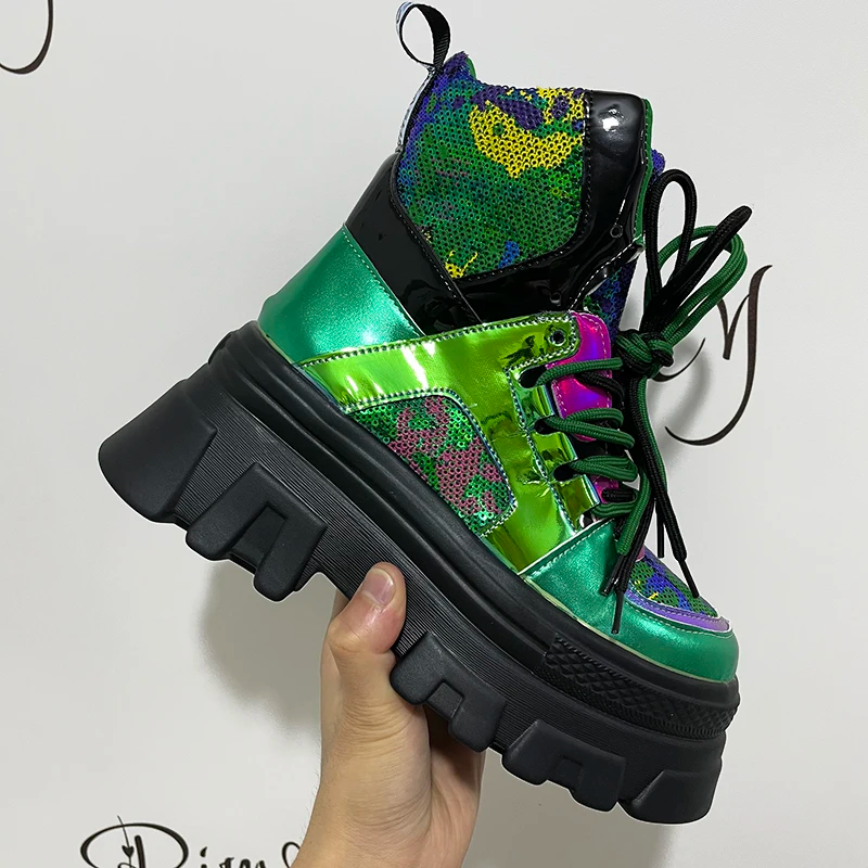 Gothic Chunky Platform Ankle Boots