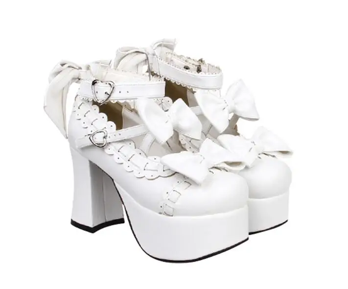 Gothic Mori Girl Lolita Shoes with Bows