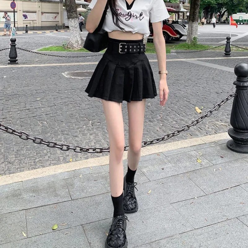 Korean High Waist Pleated Mini Skirt