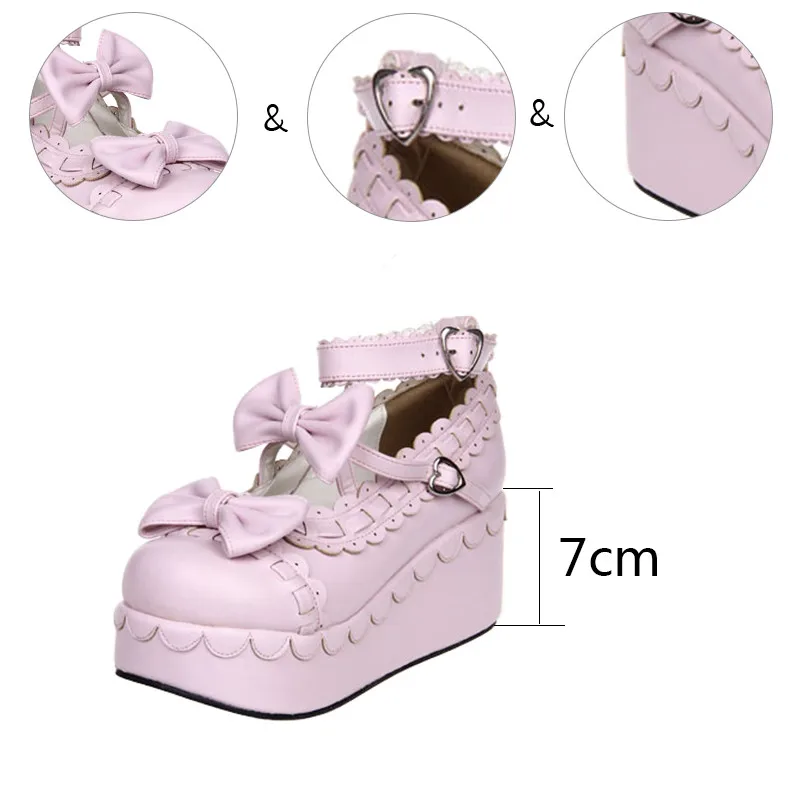 Kawaii Mori Girl Lolita Cosplay High Heels Shoes