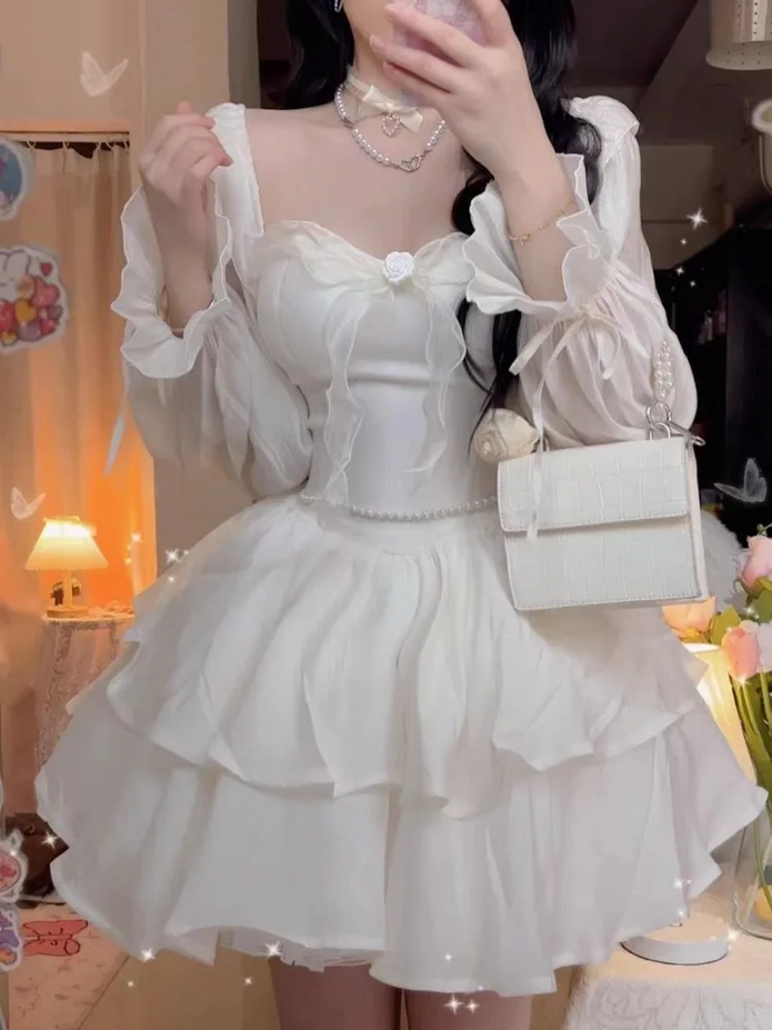 Lolita Fairy Kawaii Puff Sleeve Dress
