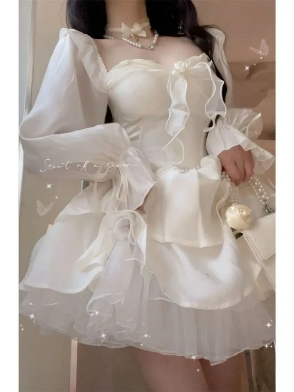 Lolita Fairy Kawaii Puff Sleeve Dress