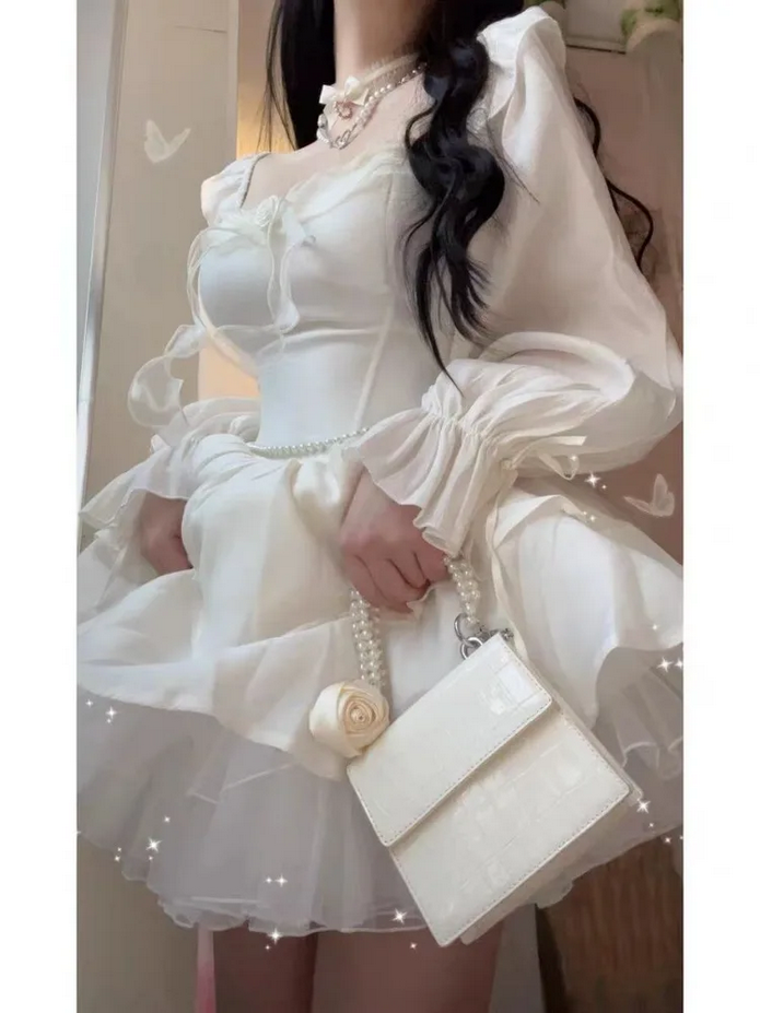 Lolita Fairy Kawaii Puff Sleeve Dress