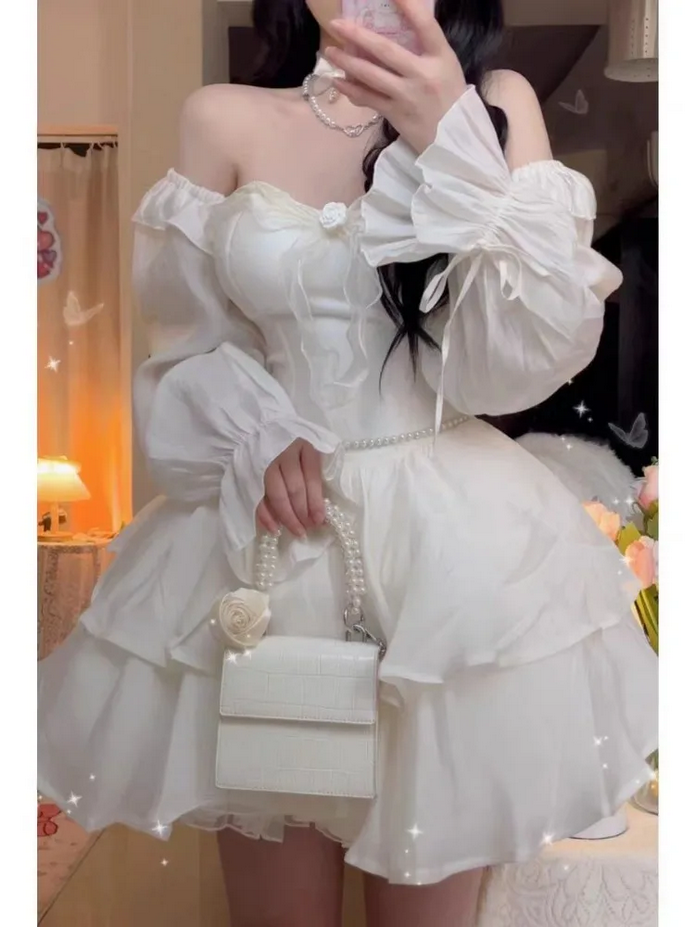 Lolita Fairy Kawaii Puff Sleeve Dress