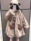 Cozy Kawaii Hooded Teddy Bear Coat