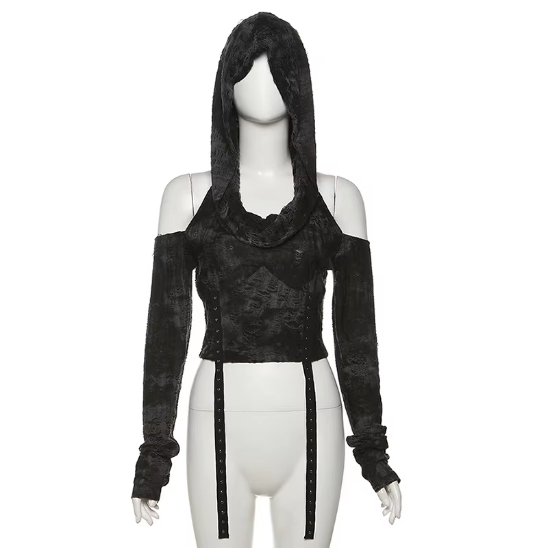 Gothic Punk Women&#39;s Hooded Top