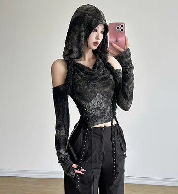 Gothic Punk Women&#39;s Hooded Top