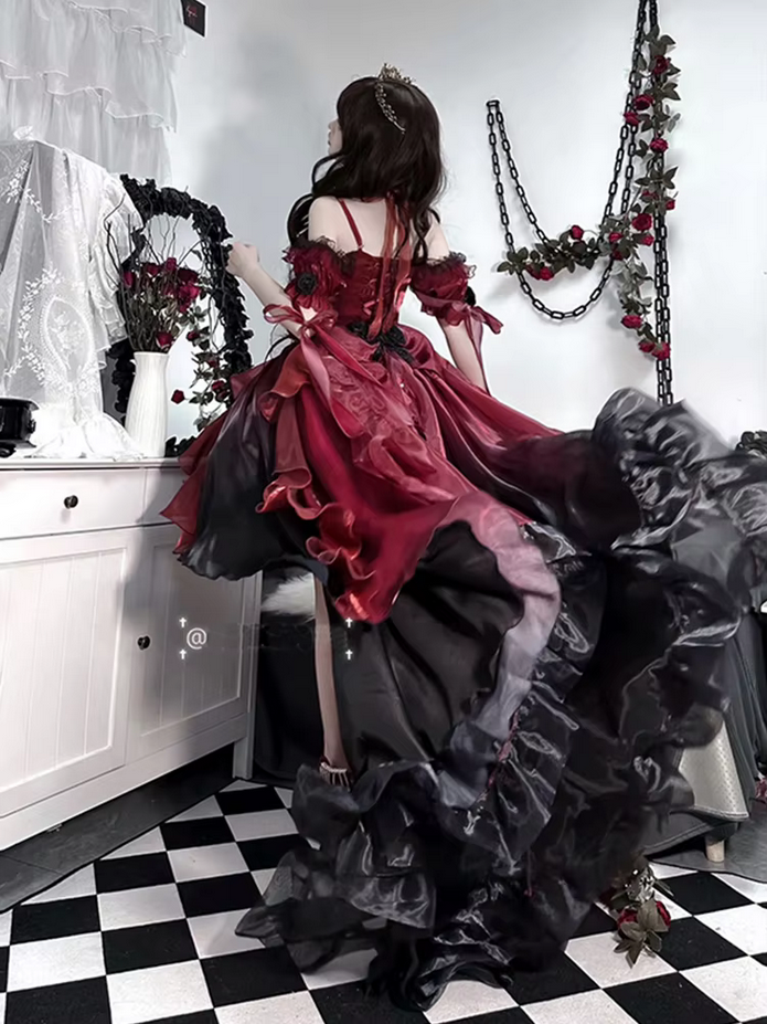 Beautiful Ruffled Princess  Gothic Lolita Dress