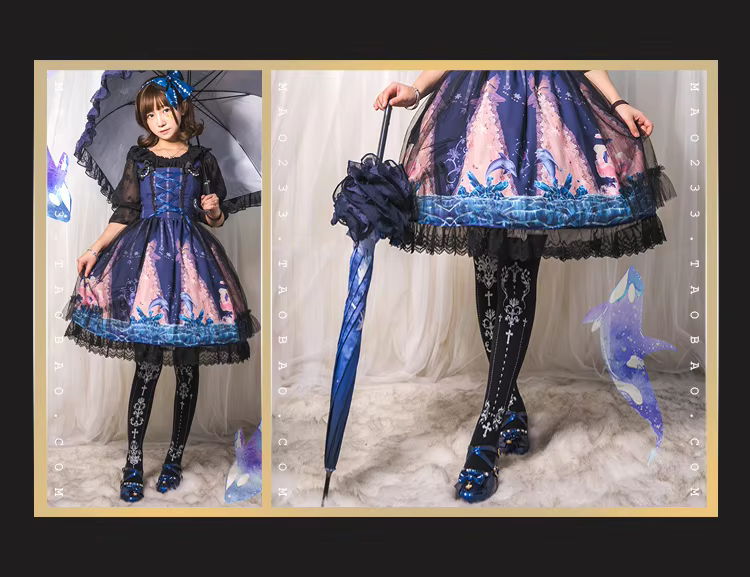Intricate Pattern Gothic Lolita Stockings Pantyhose