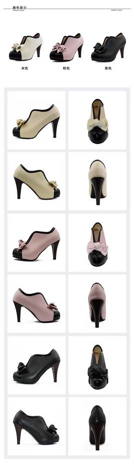 Cute Bow knot High Heels Fashion Shoes
