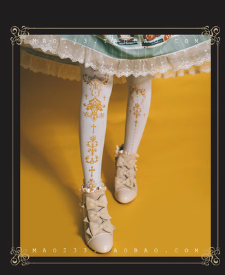 Intricate Pattern Gothic Lolita Stockings Pantyhose