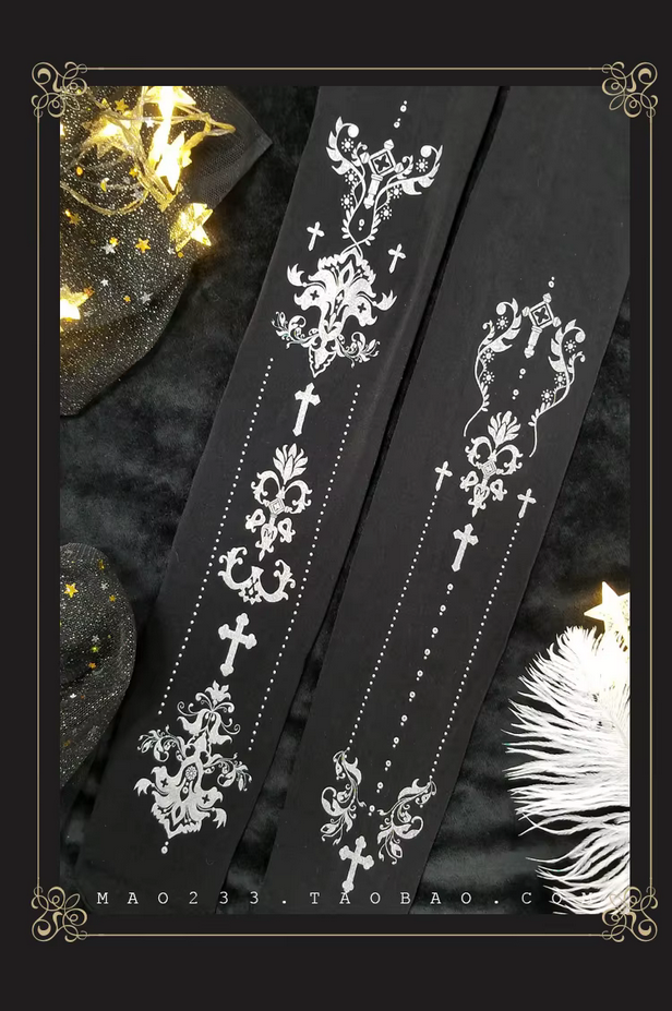 Intricate Pattern Gothic Lolita Stockings Pantyhose