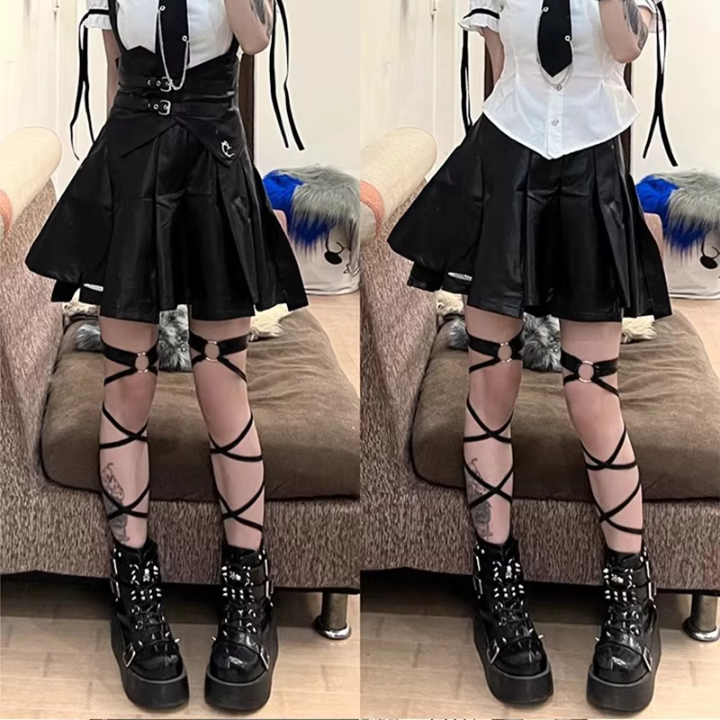 Black Rivets Decor Chunky Platform Punk Ankle Boots