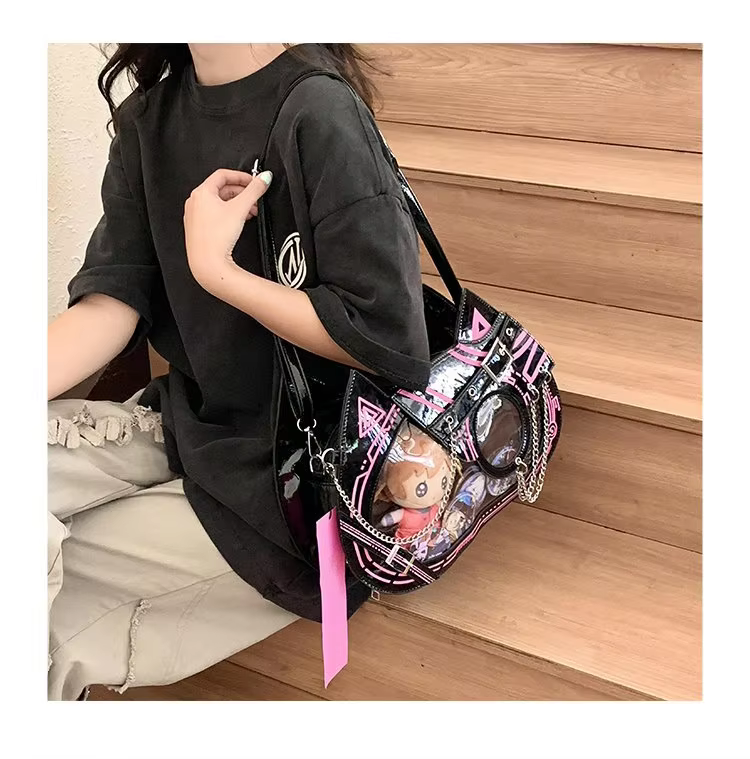 Y2K Punk Patchwork Chains Women Ita Bags