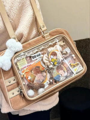 Japanese Style Vintage Fashion Lolita Jk Corduroy Handbag