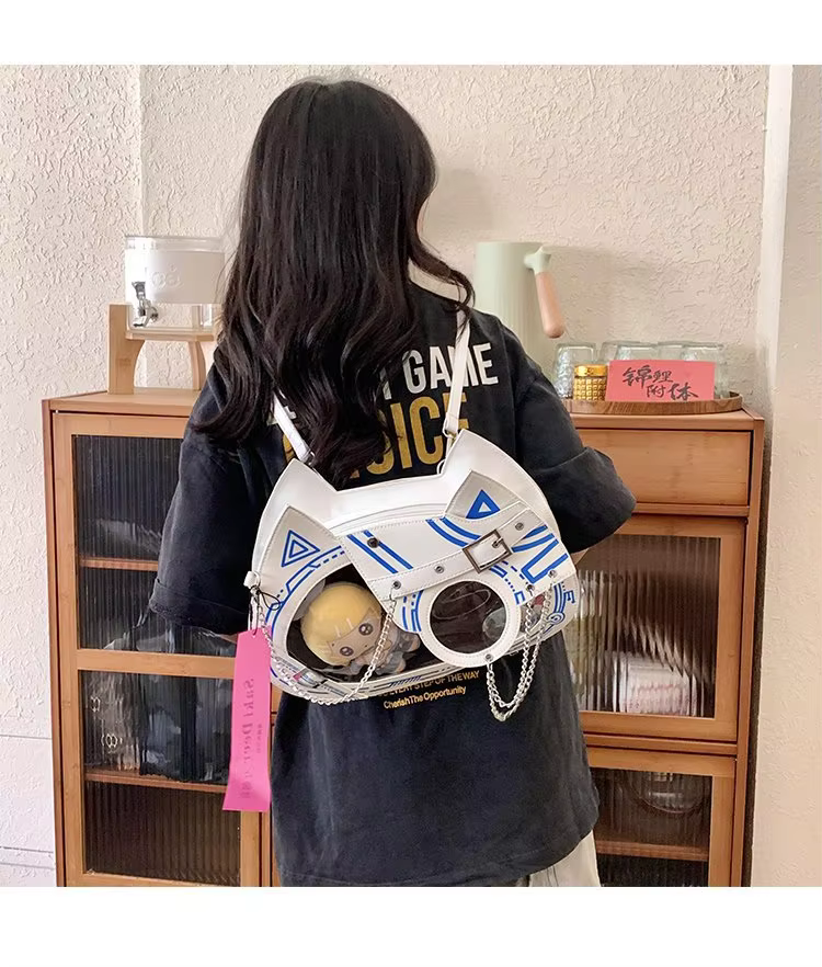 Y2K Punk Patchwork Chains Women Ita Bags