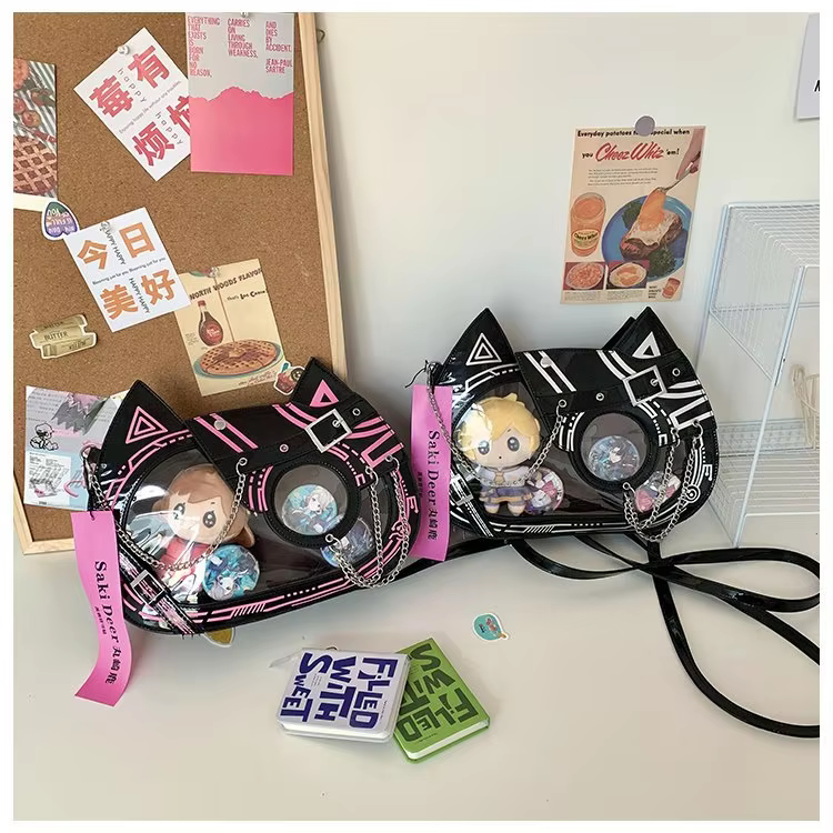 Y2K Punk Patchwork Chains Women Ita Bags