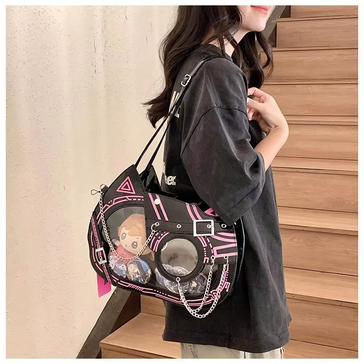 Y2K Punk Patchwork Chains Women Ita Bags