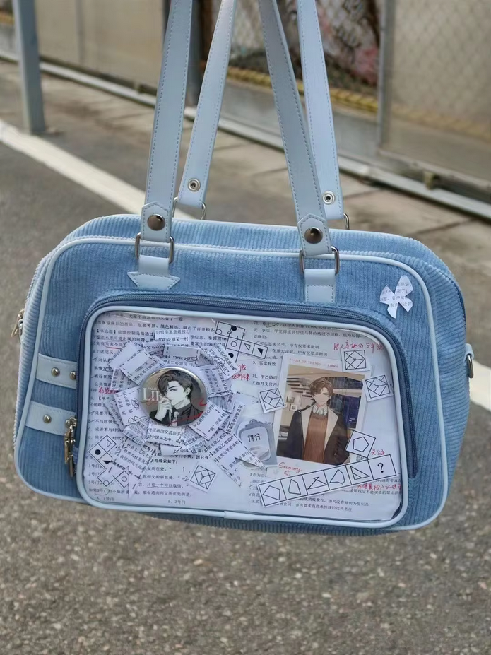 Japanese Style Vintage Fashion Lolita Jk Corduroy Handbag