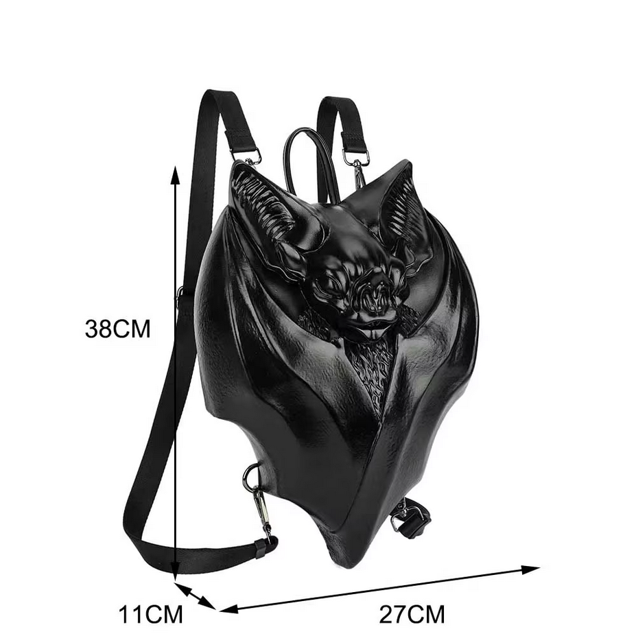Gothic Black Vampire Bat Backpack