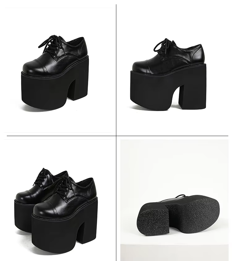 Gothic Punk Black 13cm Platform Shoes