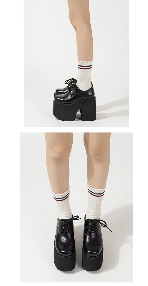 Gothic Punk Black 13cm Platform Shoes