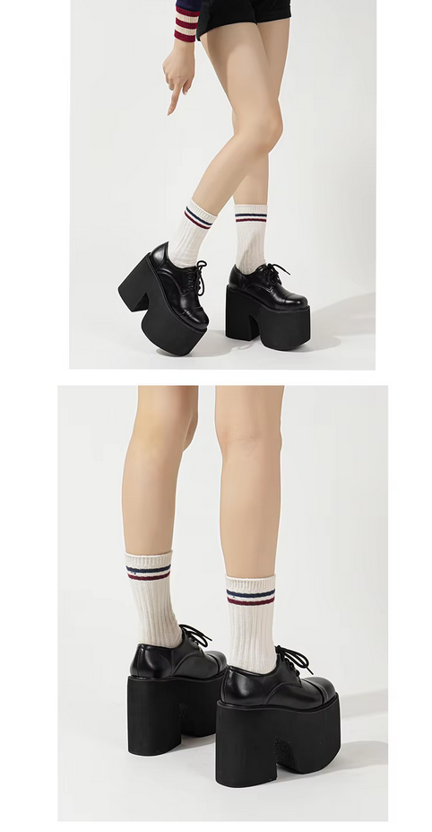 Gothic Punk Black 13cm Platform Shoes