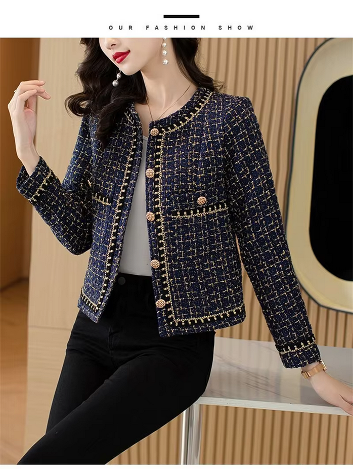 French Vintage Style Tweed Coat